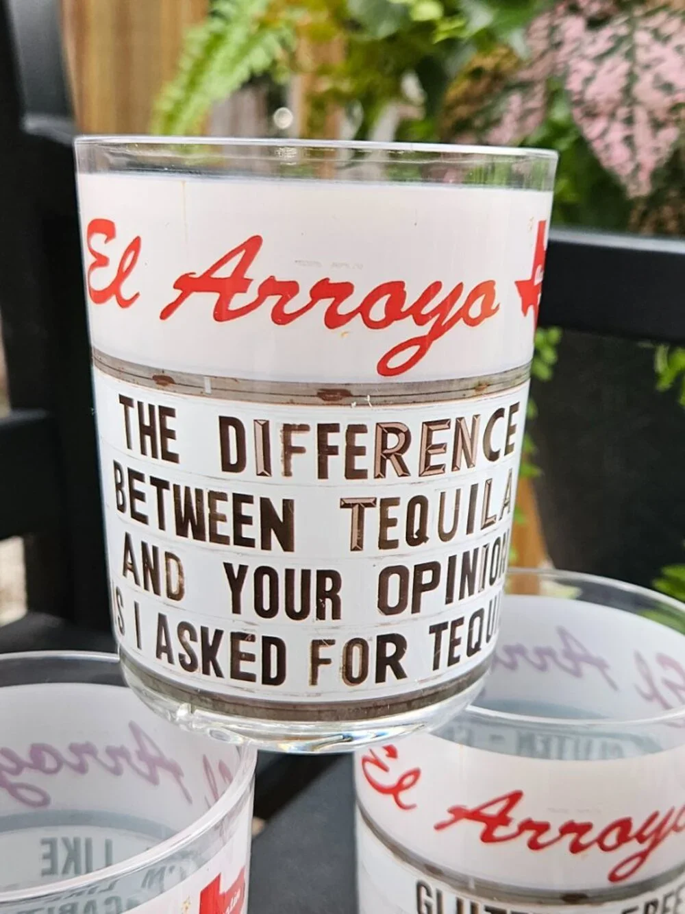 El Arroyo's Highball Glass Set of 4 Austin Texas Funny Drinking Margaritas Humor